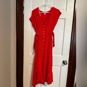 Forever 21 medium button midi dress